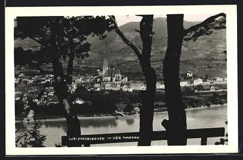 AK Weissenkirchen i. d. Wachau, Ortsansicht mit Kirche