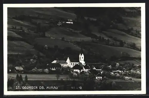 AK Sankt Georgen ob Murau, Ortsansicht mit Kirche