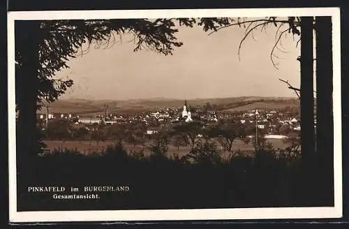 AK Pinkafeld, Gesamtansicht der Ortschaft im Burgenland