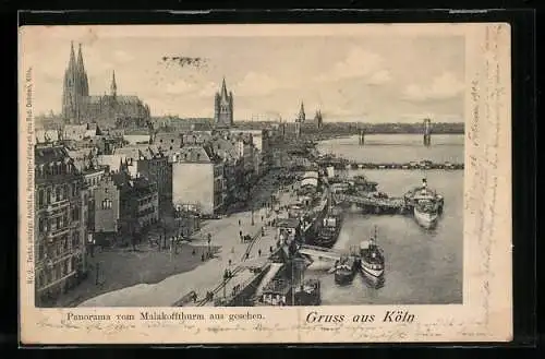 AK Köln, Panorama vom Malakoffturm aus gesehen