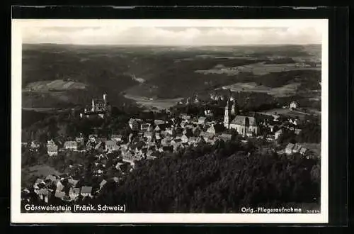 AK Gössweinstein /Fränk. Schweiz, Gesamtansicht, Fliegeraufnahme
