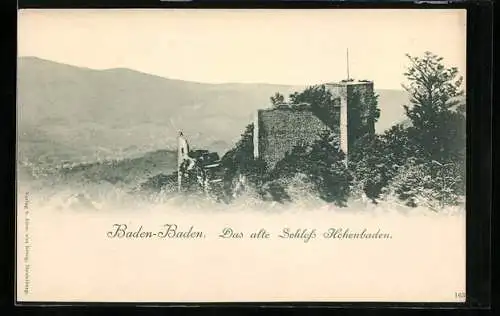 AK Baden-Baden, Schloss Hohenbaden