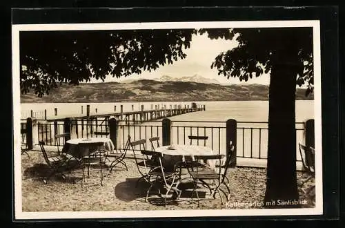 AK Bad Kressbronn am Bodensee, Kaffeegarten mit Säntisblick