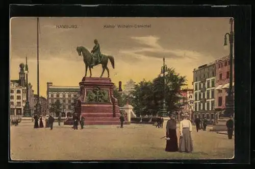 AK Hamburg, Kaiser Wilhelm-Denkmal