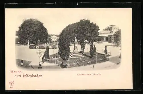 AK Wiesbaden, Kurhaus und Theater