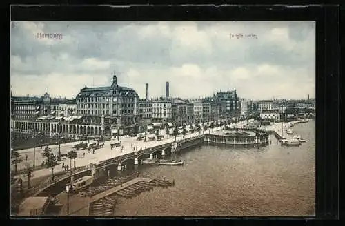 AK Hamburg-Neustadt, Jungfernstieg aus der Vogelschau