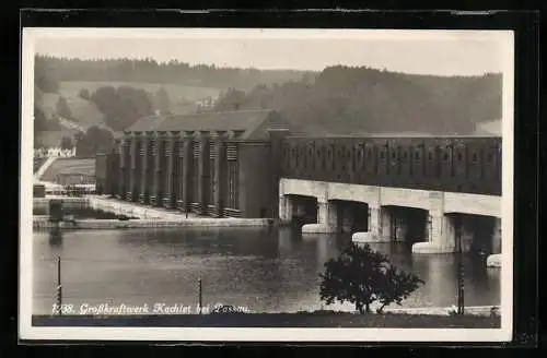 AK Passau, Grosskraftwerk Kachlet 1938