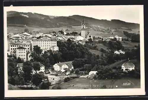 AK Haslach /O.-Ö., Ortsansicht mit Kirche