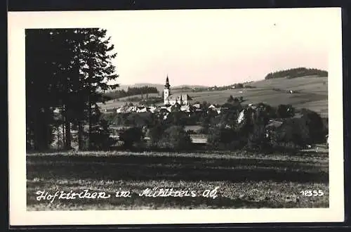 AK Hofkirchen im Mühlkreis, Ortsansicht mit Kirche