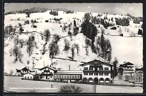 AK Saalbach-Hinterglemm, Ortspartie mit Bundesschullandheim