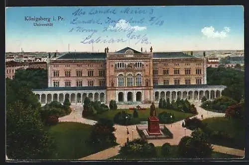 AK Königsberg, Blick zur Universität