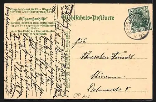 AK Hohenstein, Pferdefuhrwerk und zerschossene Häuser