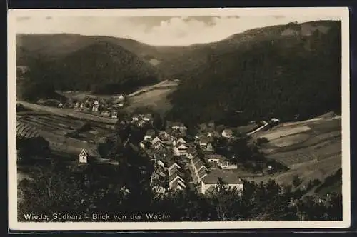 AK Wieda /Harz, Ortsansicht, Blick von der Wache