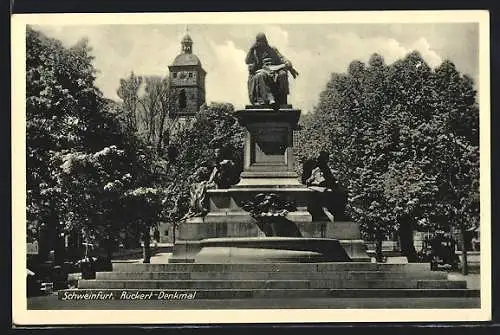 AK Schweinfurt, Rückert-Denkmal