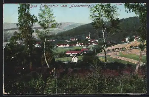 AK Bad Liebenstein, Ortsansicht vom Aschenberg aus gesehen