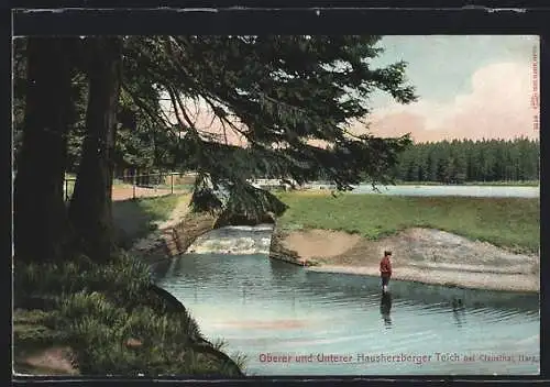 AK Clausthal /Harz, Oberer und unterer Hausherzberger Teich