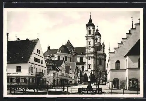 AK Ottobeuren, Basilika, Marktstrasse, Gasthaus Mohren