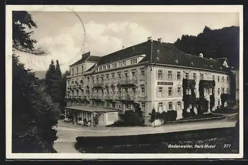 AK Badenweiler, Blick zum Park-Hotel