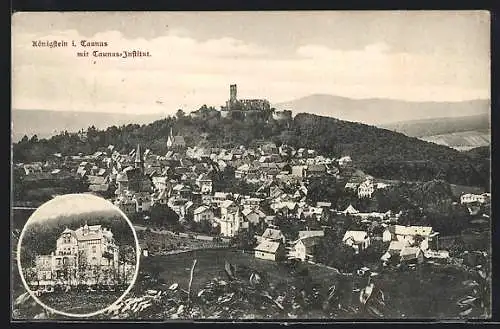 AK Königstein i. Taunus, Ortsansicht mit Taunus-Institut