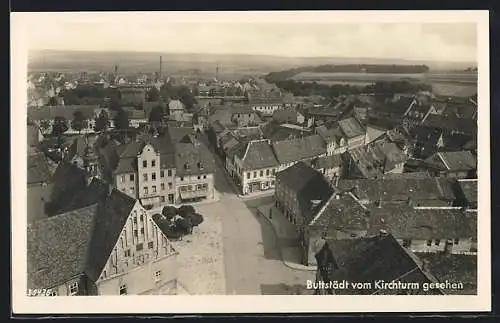 AK Buttstädt, Teilansicht vom Kirchturm gesehen