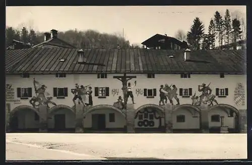 AK Berchtesgaden, Kriegerdenkmal auf dem Markt