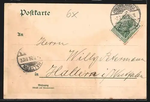 Künstler-AK Erwin Spindler: Friedrichroda, Blick in den Grund