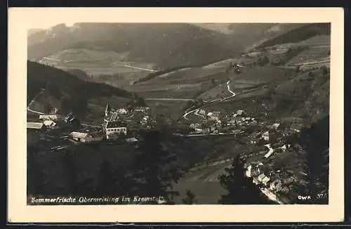 AK Obermeisling im Kremstal, Totalansicht, Luftbild
