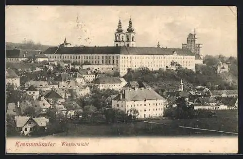 AK Kremsmünster, Westansicht der Stadt