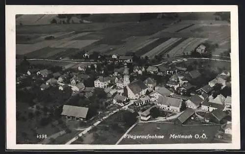 AK Mettmach, Ortsansicht aus der Vogelschau