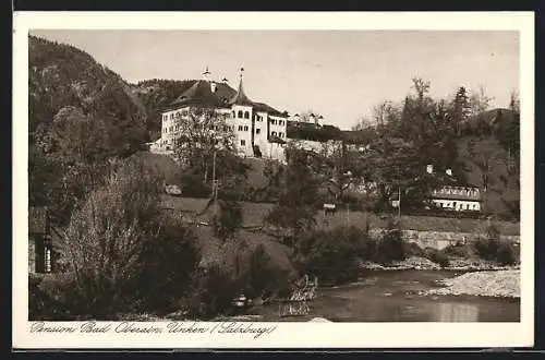 AK Unken / Salzburg, Pension Bad Oberain