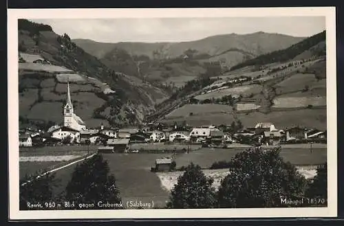 AK Rauris, Totale mit Kirche und Blick gegen Grubereck