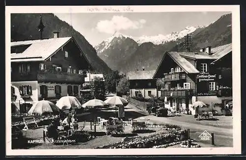 AK Kaprun, Ortsansicht mit Landhaus Demel und Kitzsteinhorn