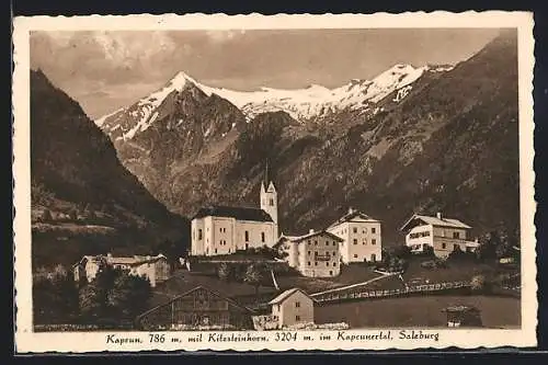 AK Kaprun, Kirche mit Kitzsteinhorn