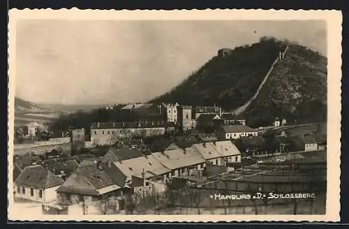 AK Hainburg a. D., Teilansicht mit Schlossberg