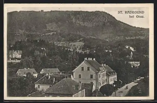 AK St. Radegund bei Graz, Ortspartie aus der Vogelschau