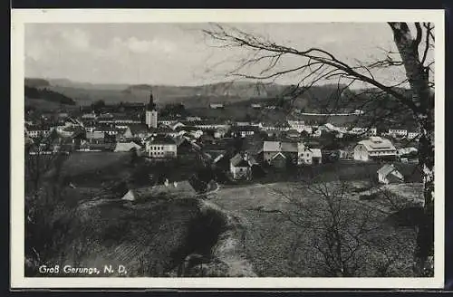 AK Gross Gerungs, Panorama vom Berg aus gesehen