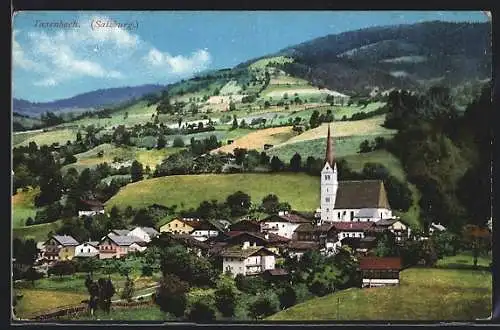 AK Taxenbach, Ortstotale, Blick zur Kirche