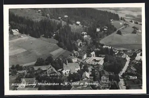 AK Mönichkirchen a. W., Ortspanorama, Luftbild