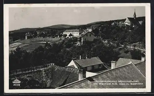 AK Mönichkirchen am Wechsel, Ortsansicht mit Kirche