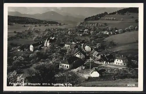 AK Prigglitz bei Gloggnitz, Panorama vom Berg aus gesehen