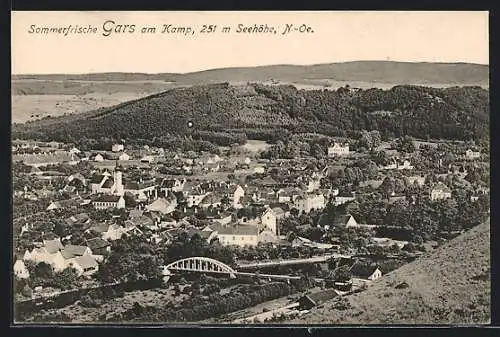 AK Gars am Kamp, Panorama vom Berg aus gesehen