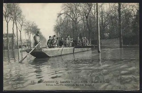 AK Rueil, Inondation 1910, Avenue de Paris