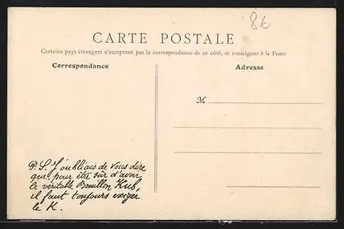 AK Billancourt, Inondée 1910, Rue Gabrielle