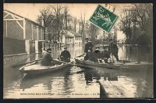 AK Boulogne-Billancourt, Inondations de Janvier 1910, Hochwasser