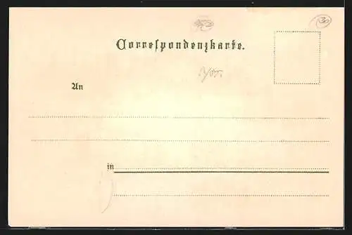 Lithographie Salzburg, Ausblick auf die Stadt v. Gast- und Brauhaus Zur Hölle