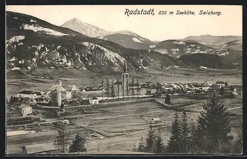 AK Radstadt / Salzburg, Totale mit Kirche