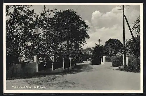 AK Ohorn /Pulsnitz, Strassenpartie, bergabwärts