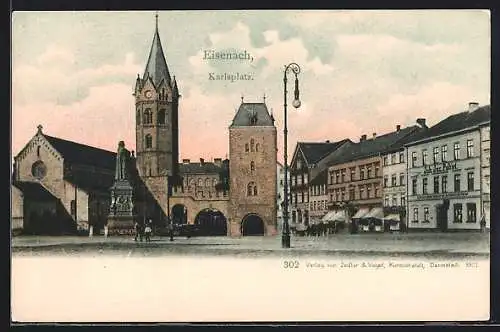 AK Eisenach, Blick auf den Karlsplatz
