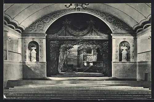 AK Bad Lauchstädt, Goethe-Theater, Ansicht der Bühne