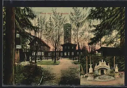 AK Wilthen, Gasthaus Mönchswalder Berg E. Bröschel, Grotte